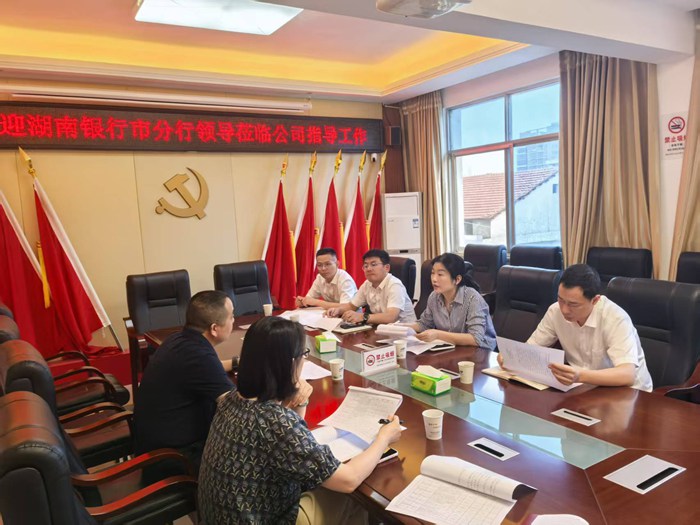 湖南銀行市分行領(lǐng)導(dǎo)蒞臨澧縣澧州實(shí)業(yè)公司指導(dǎo)工作